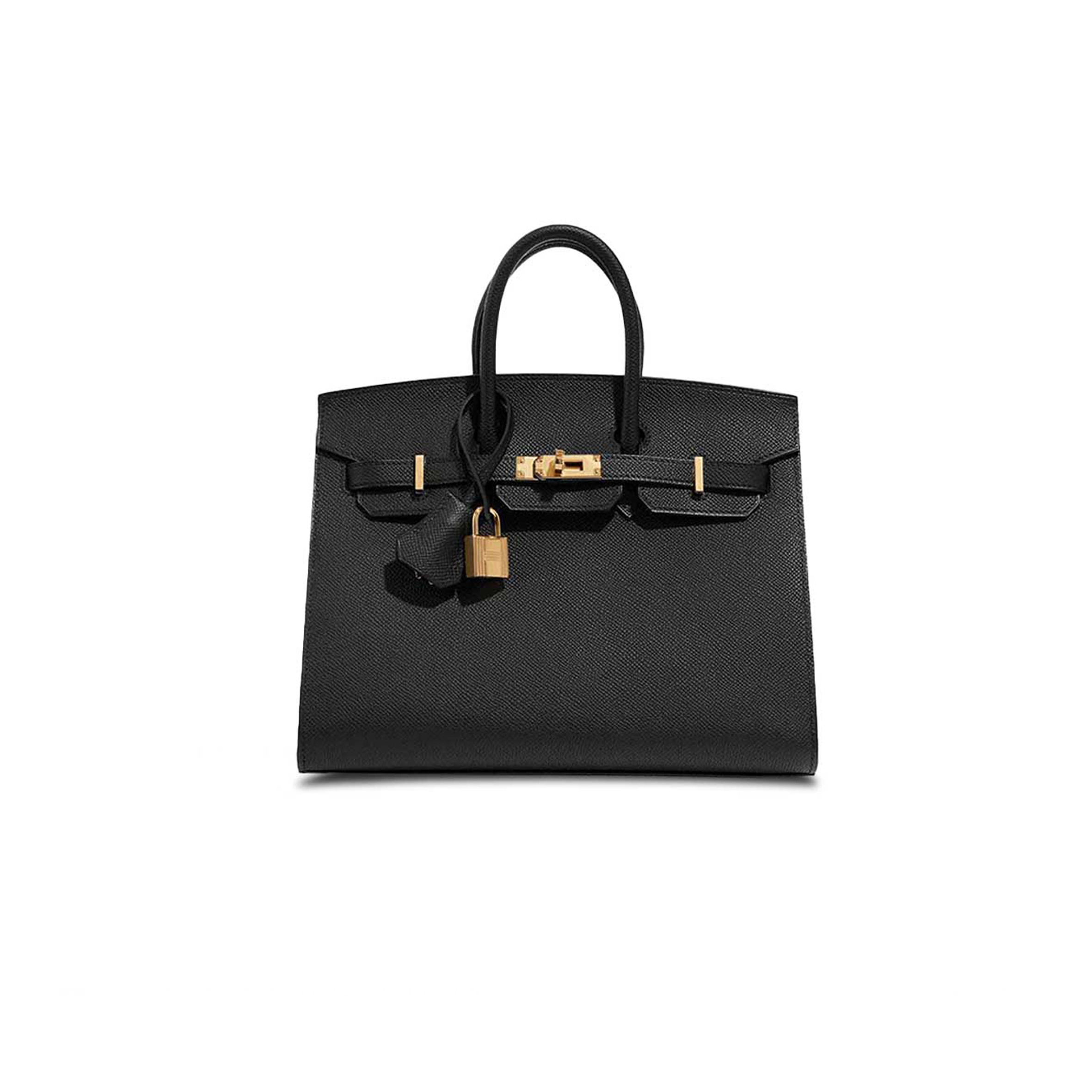 HERMES MASTER BIRKIN 25 EPSOM LEATHER BLACK GOLD BUCKLE HIGH END BAG H028369CC89 (25*20*13cm)